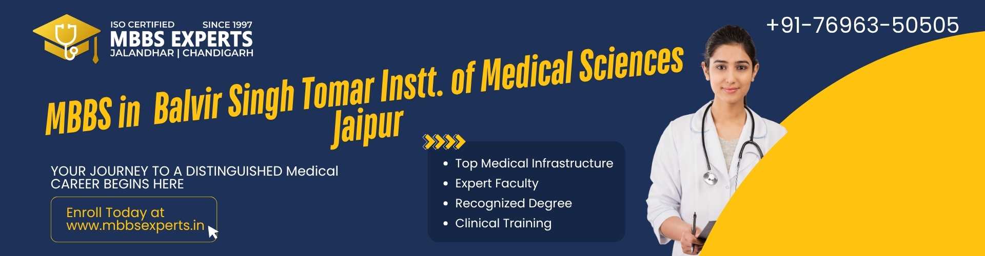 mbbs in balvir singh tomar instt. of medical sciences, jaipur